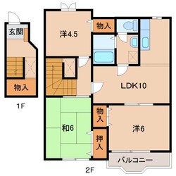 ポワンドゥ花梨Ⅰの物件間取画像